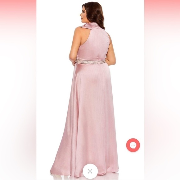 Mac Duggal 49578 Pleated Halter Neckline Evening Gown - Picture 3 of 14